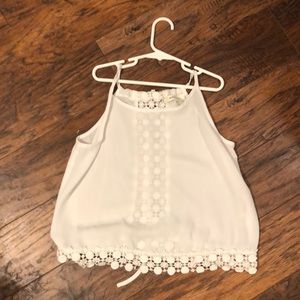 White cream fun summer tank